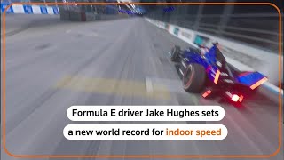 Formula E's Jake Hughes sets indoor world speed record