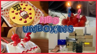 [Vlog] 반오십 hbd 생일선물 unboxing🎁🎂