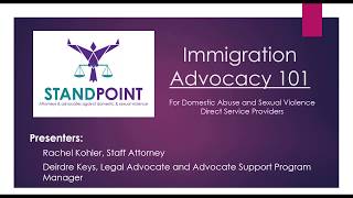 Immigration Advocacy 101