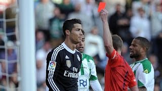 Cristiano Ronaldo Red Card - Cordoba vs Real Madrid (24/01/2015) HD