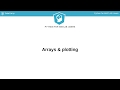 Python Tutorial: Arrays & plotting