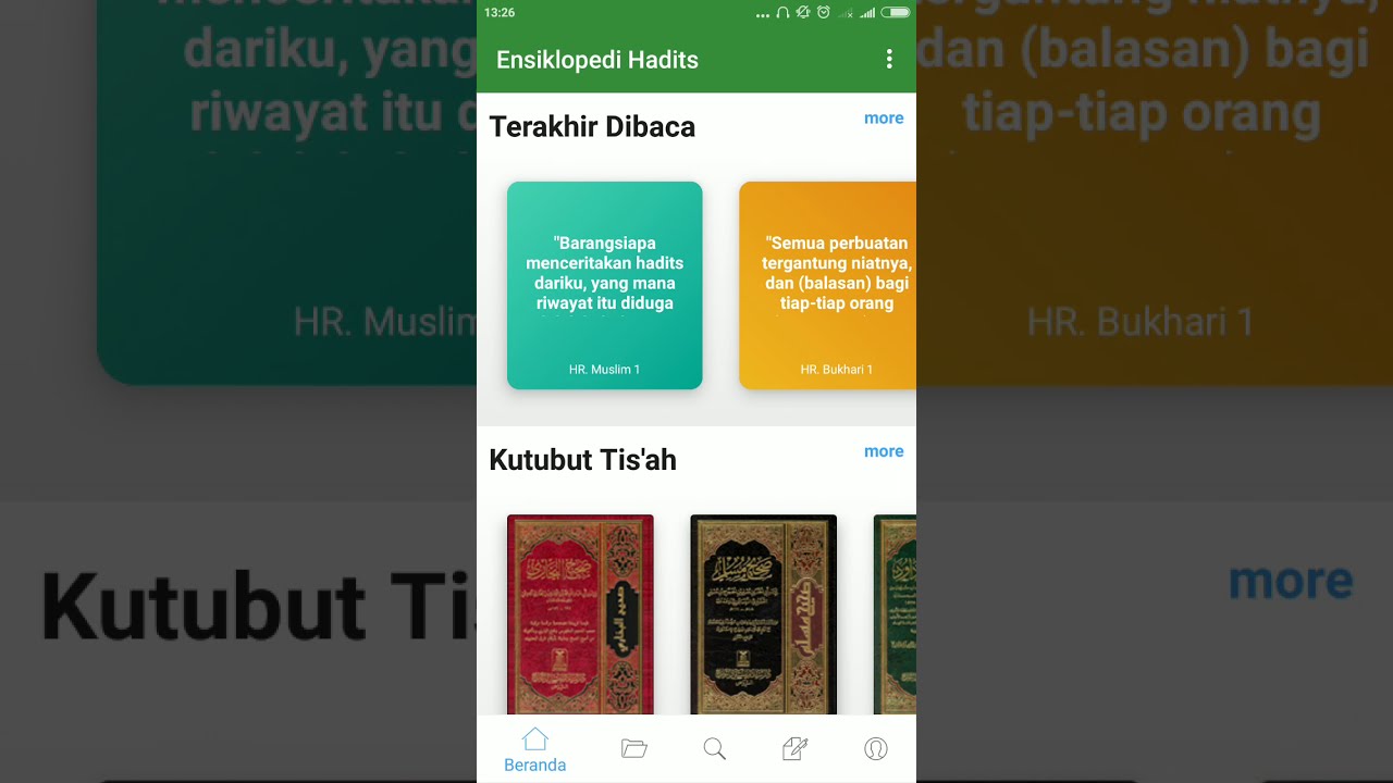 Cara Menggunakan Aplikasi Ensiklopedia Hadits - YouTube