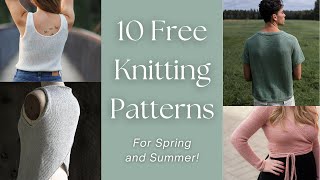 FREE PATTERNS! ~ easy spring and summer knitting patterns, beginner friendly!