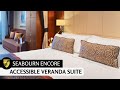 Seabourn Encore | Accessible Veranda Suite Full Walkthrough Tour |  Full Walkthrough | 4K