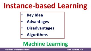 Instance-based Learning Locally weighted Regression Knn advantages disadvantages - Dr. Mahesh Huddar