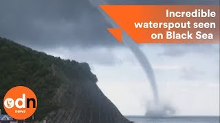 Incredible waterspout seen on Black Sea