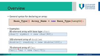 Chapter 7: Array