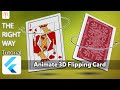 Flutter Tutorial - 3D Flip Card Animation | Different Back And Front Card | Transform Animation