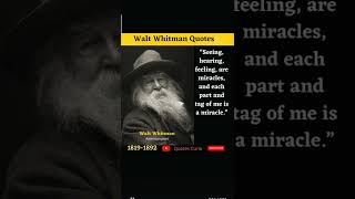 5 Walt Whitman Quotes that inspire #shorts #quotescurio