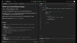 Leetcode 2559 - Count Vowel Strings in Ranges - Python