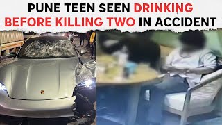 Pune Porsche Accident | CCTV Shows Pune Teen Drinking In Pub Before Porsche Accident That Killed 2