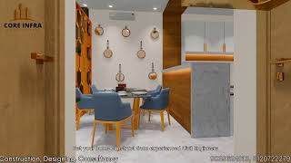 22 X 53 Feet House design | CORE INFRA | INDORE | MODERN DESIGN