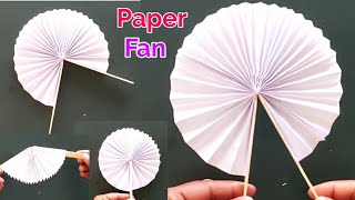 How to make a paper fan | DIY paper pocket fan | summer special paper hand fan