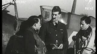 Luftwaffe Day Blitz on London, Allied fighter pilots crew interviewed (1943)