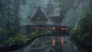 Eliminate Stress and Relax Deeply with Heavy Rain in the Forest | Natural Sounds for Sleep, Study