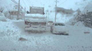 雪道ドライブ　山形市　村木沢～大曾根付近　大雪　2012.2.2　2/5