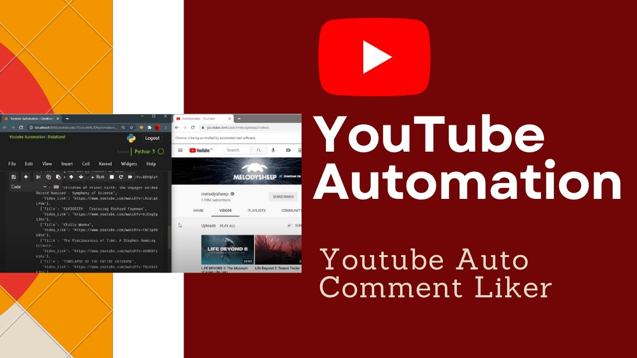 Auto Comment Liker Automation Python Datakund Youtube