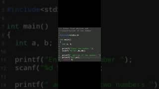 #58 | Basic Computer Programming | C Tutorial Exercise59 #shorts #coding #clanguage