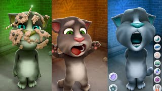 Talking Tom cat 🐈 | Talking Cat music so funny 😆 | Talking cat eat 🥦🍒🍟🥨🥐 | Ginger cat