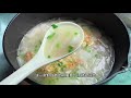 radish and egg soup冬季养生来一碗萝卜鸡蛋汤，胃暖暖的，汤鲜味美。