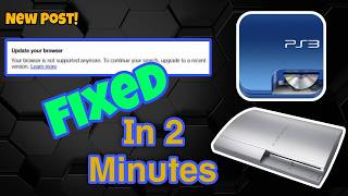 Update Your PS3 (CFW) Internet Browser Fixed In 2 Minutes #ps3