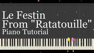 Le Festin (From "Ratatouille") Piano Tutorial from my NEW “Disney Piano Collection” Covered by kno