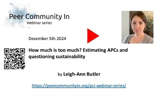 PCI webinar- Leigh-Ann Butler -How much is too much? Estimating APCs and questioning sustainability