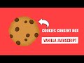 Cookies Consent Popup Box Using Vanilla JavaScript| JavaScript Project | Day 2 of 50 Days