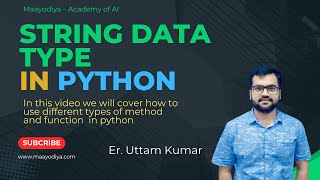 #9 String Data Type in Python | Explained with Examples