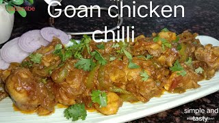 Goan chicken chilli recipe | chicken chilli recipe |goan recipe| chicken chilli kaise banaye