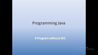 ProgrammerLink (Ragita Nair)-Basic Java Programming-To develop programs using command prompt.
