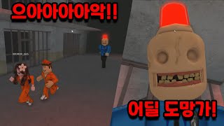 [공포] 사이렌경찰을 피해서 감옥을 빠져나가야 해요!! 과연 모두 무사히 빠져나갈 수 있을까요? 마지막 반전주의... 뚜뚜패밀리 로블록스 Siren Cop's Prison!