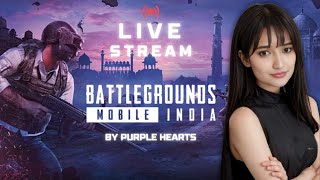 BGMI live stream by Purple Hearts