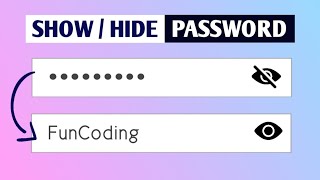 Show/Hide Password Toggle With HTML CSS & Javascript | Hindi Tutorial