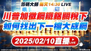 川普加徵鋼鐵鋁關稅下 如何找出下一檔大成鋼　 #直播 #李忠興 分析師 #籌碼大師 #股票