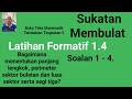 Latihan formatif 1.4 Sukatan Membulat: Panjang lengkok / Luas sektor, segi tiga dan tembereng.