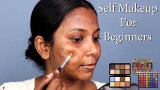 Self Makeup Tutorial Step By Step/Simple Makeup For Beginners/ Easy Makeup/Guest Makeup For Wedding