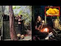 Seorang gadis bertahan hidup sendirian di tengah hutan, membangun gubuk, dan mencari buah durian untuk dimakan