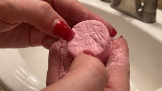 Bath bomb dry soap scratching ASMR countdown to Christmas 3/7 🤶