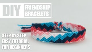 Striped Zigzag Lightning | Friendship Bracelets Step by Step Tutorial | Easy Tutorial for Beginner