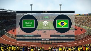 SAUDI ARABIA vs BRAZIL - Full Match & Amazing Goals - PES 2019 Gameplay PC