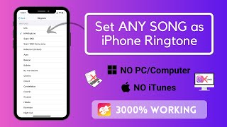 How to set ANY song as iPhone RINGTONE 2021 | No computer, iTunes |  Free Custom Ringtone for iPhone