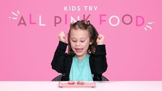 Kids Try All Pink Food | Kids Try | HiHo Kids