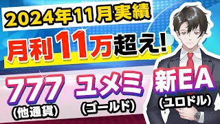 【1ヶ月で11万円の利益！】年末年始の注意点も解説！2024年11月実績（FX自動売買 安全）