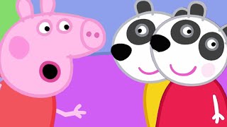 Peppa Meets the Panda Twins 🐼🐷 We Love Peppa Pig