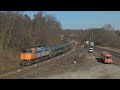 m.o.w crews repair and replace rails as trains pass by at the junction hd