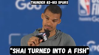 Victor Wembanyama tells Shai to STOP FLOPPING after Game 4 win - Postgame Interview - OKC vs Spurs