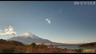 2024年12月15日の富士山と山中湖を60秒で紹介