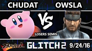 Glitch 2 Brawl - Owsla (Snake) Vs. VGBC | Chudat (Kirby) SSBB Losers Semis