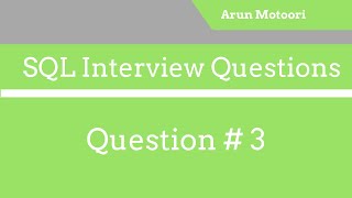 SQL Interview Question # 3 - Difference between SQL, MySQL and SQL Server